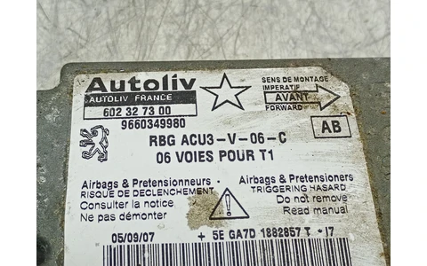 Calculator airbag 9660349980 Peugeot 206 1 (facelift) (2002 - 2009) - imagine 2