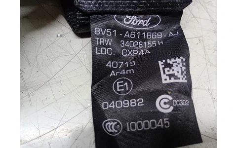 Centura siguranta stanga spate 8V51-A611B69-AJ Ford Fiesta 6 (facelift) (2013 - 2020) - imagine 3
