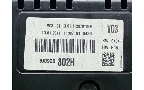 Ceasuri de bord 6J0920802h Seat Ibiza 4 (6J) (2008 - 2012) - imagine 2