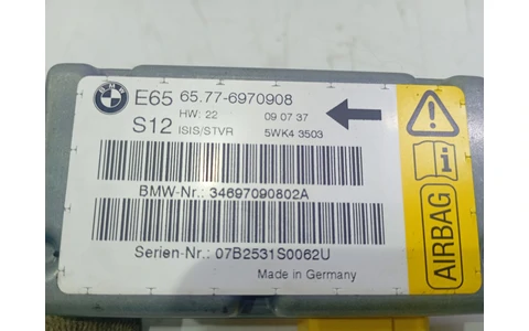 Calculator airbag 6577-6970908 BMW Seria 7 E65/E66 (facelift) (2005 - 2008) - imagine 3