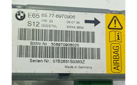 Calculator airbag 306970906020 BMW Seria 7 E65/E66 (facelift) (2005 - 2008) - imagine 3