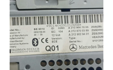 Radio cd A2129007005 Mercedes Benz E-Class W212 (2009 - 2013) - imagine 3