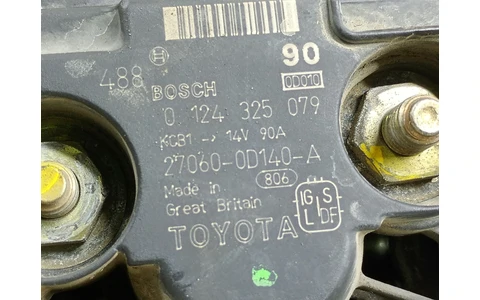 Alternator 0124325079 Toyota Avensis 2 T25 (2002 - 2006) - imagine 4