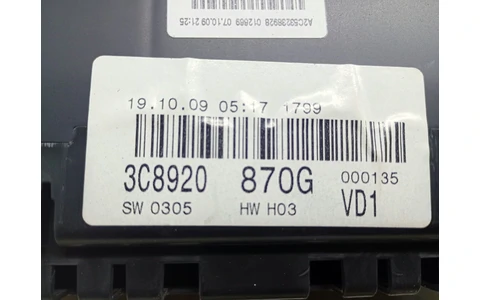 Ceasuri de bord 3C8920870G Volkswagen Passat CC 1 (2008 - 2012) - imagine 3