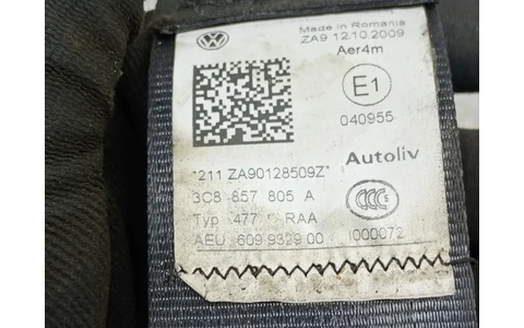Centura siguranta dreapta spate 3C8857805A Volkswagen Passat CC 1 (2008 - 2012) - imagine 4