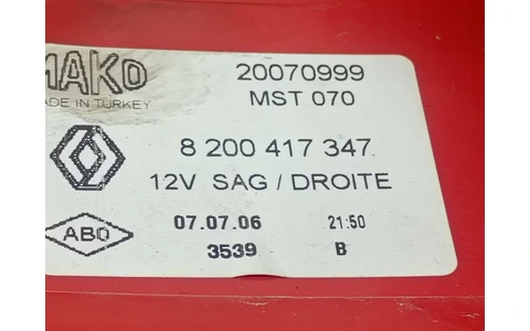 Stop dreapta 8200417347 Renault Megane 2 (2002 - 2006) - imagine 3