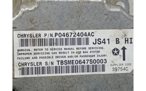 Calculator airbag P04672404AC Chrysler Sebring 3 (2007 - 2010) - imagine 3