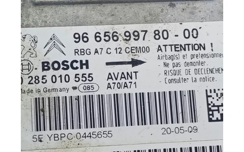 Calculator airbag 9665699780-00 Peugeot 207 1 (2006 - 2009) - imagine 3