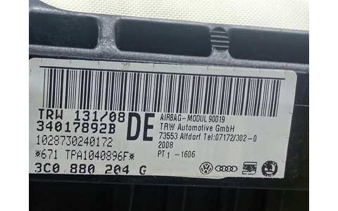 Airbag pasager 3C0880204G Volkswagen Passat CC 1 (2008 - 2012) - imagine 4