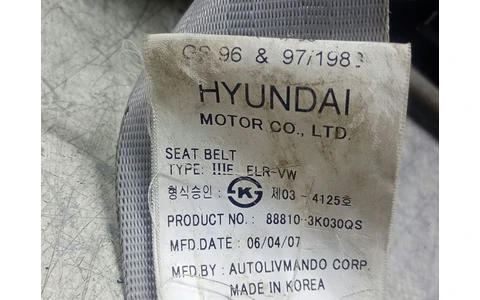 Centura siguranta stanga fata 88810-3K030 Hyundai Sonata NF (2005 - 2008) - imagine 2