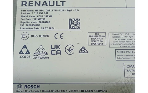 Modul navigatie 7513752849 Renault Arkana 1 facelift (2023–2025) - imagine 3