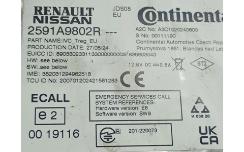 Modul navigatie 2591A9802R Renault Arkana 1 facelift (2023–2025) - imagine 3