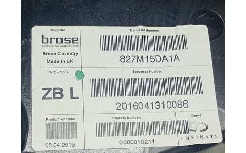 Macara geam dreapta spate 827M15DA1A Infiniti Q30 1 (2016 - 2020) - imagine 4