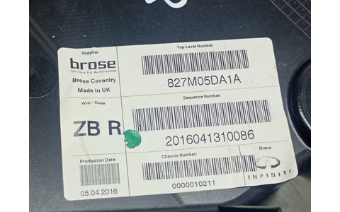 Macara geam dreapta spate 827M05DA1A Infiniti Q30 1 (2016 - 2020) - imagine 3