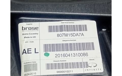 Macara geam stanga fata 807M15DA7A Infiniti Q30 1 (2016 - 2020) - imagine 4