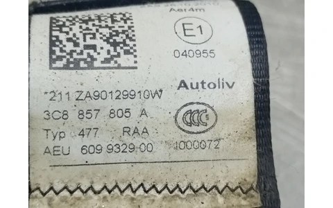 Centura siguranta spate 3C8857805A Volkswagen Passat CC 1 (2008 - 2012) - imagine 4