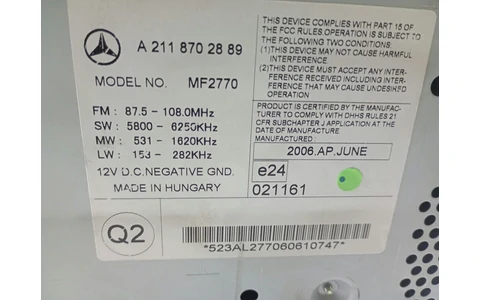 Radio cd A2118702889 Mercedes Benz E-Class W211/S211 (2002 - 2006) - imagine 3