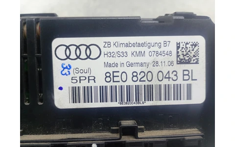 Panou clima ac 8E0820043 Audi A4 B7 (2004 - 2008) - imagine 3
