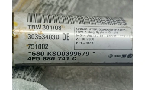 Airbag cortina stanga 4F5880741C Audi A6 4F/C6 (facelift) (2008 - 2011) - imagine 4