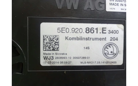 Ceasuri de bord 5E0920861E Skoda Octavia 3 (2013 - 2017) - imagine 5