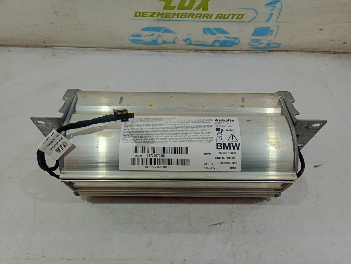 Airbag pasager 39703970809 BMW Seria 5 E60/E61 (2003 - 2007)