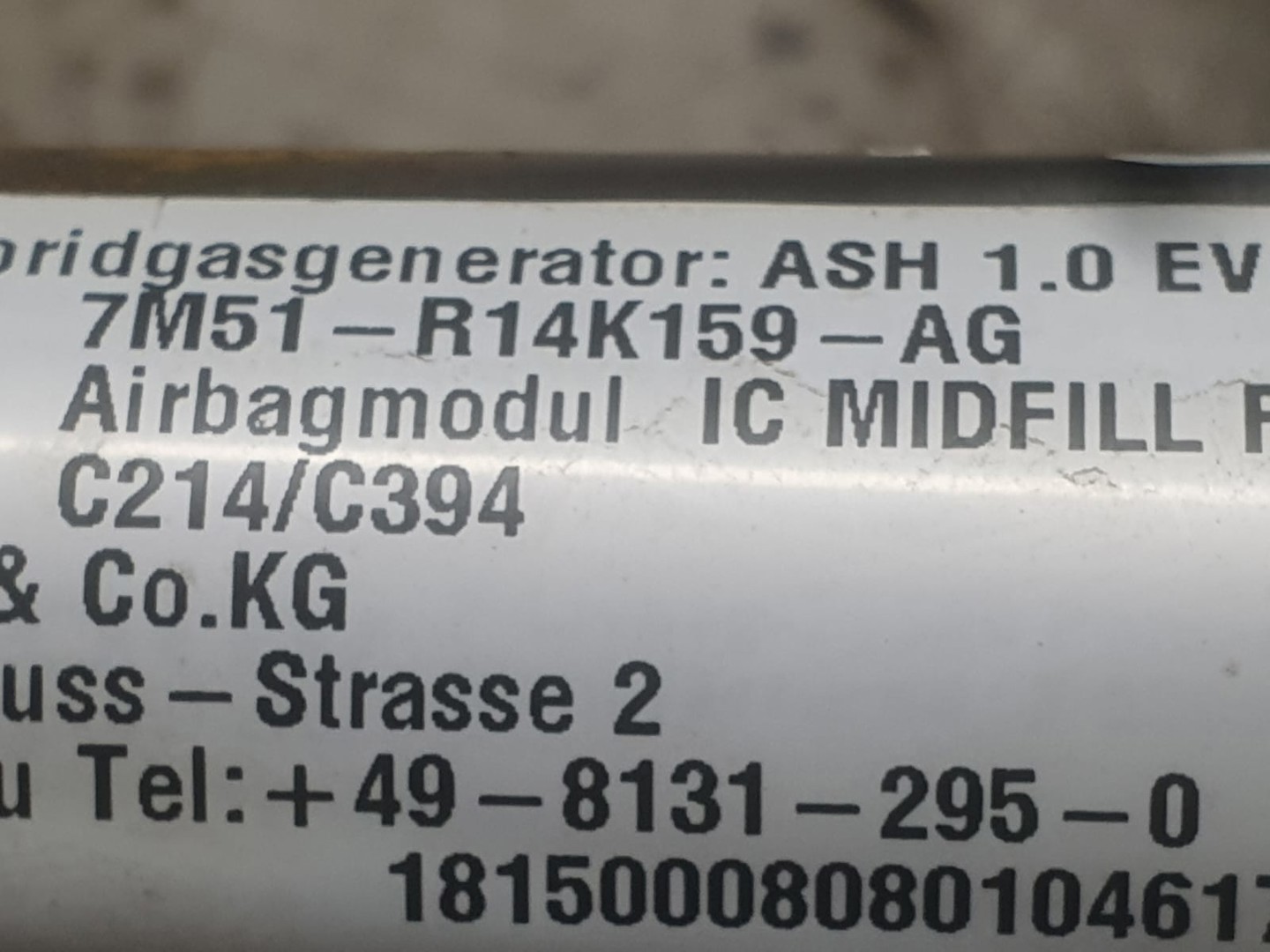 Airbag cortina dreapta 7M51 R14K159-AG Ford C-Max 1 (facelift) (2007 - 2010)