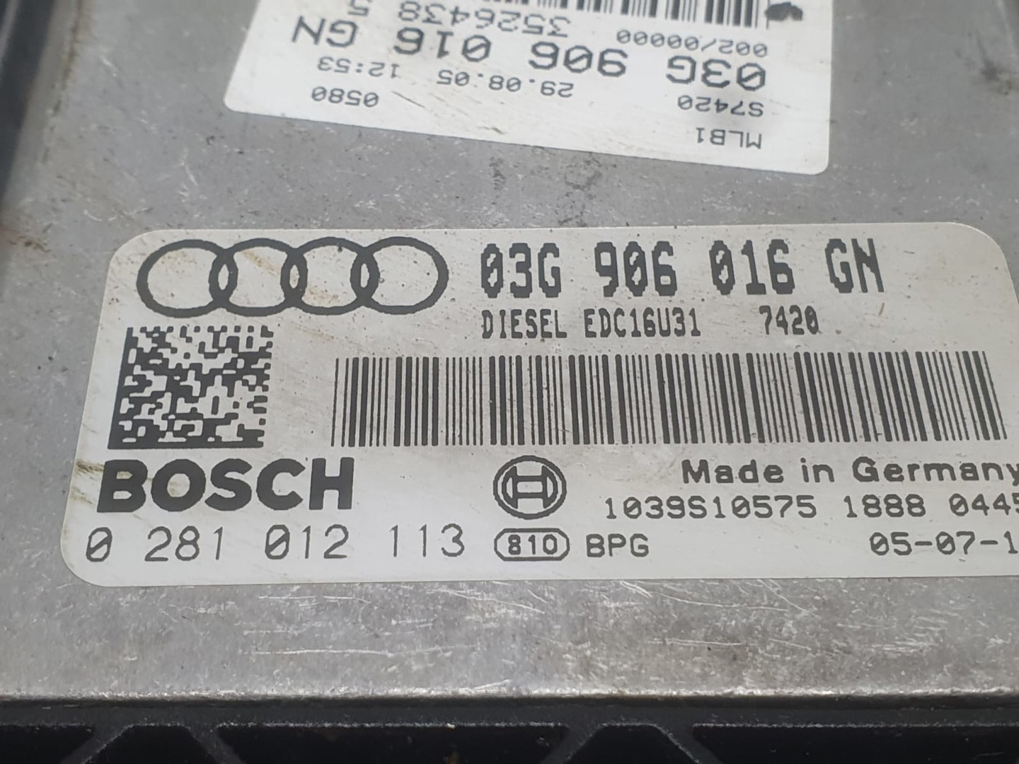 Calculator airbag 03G906016GN Audi A4 B7 (2004 - 2008)