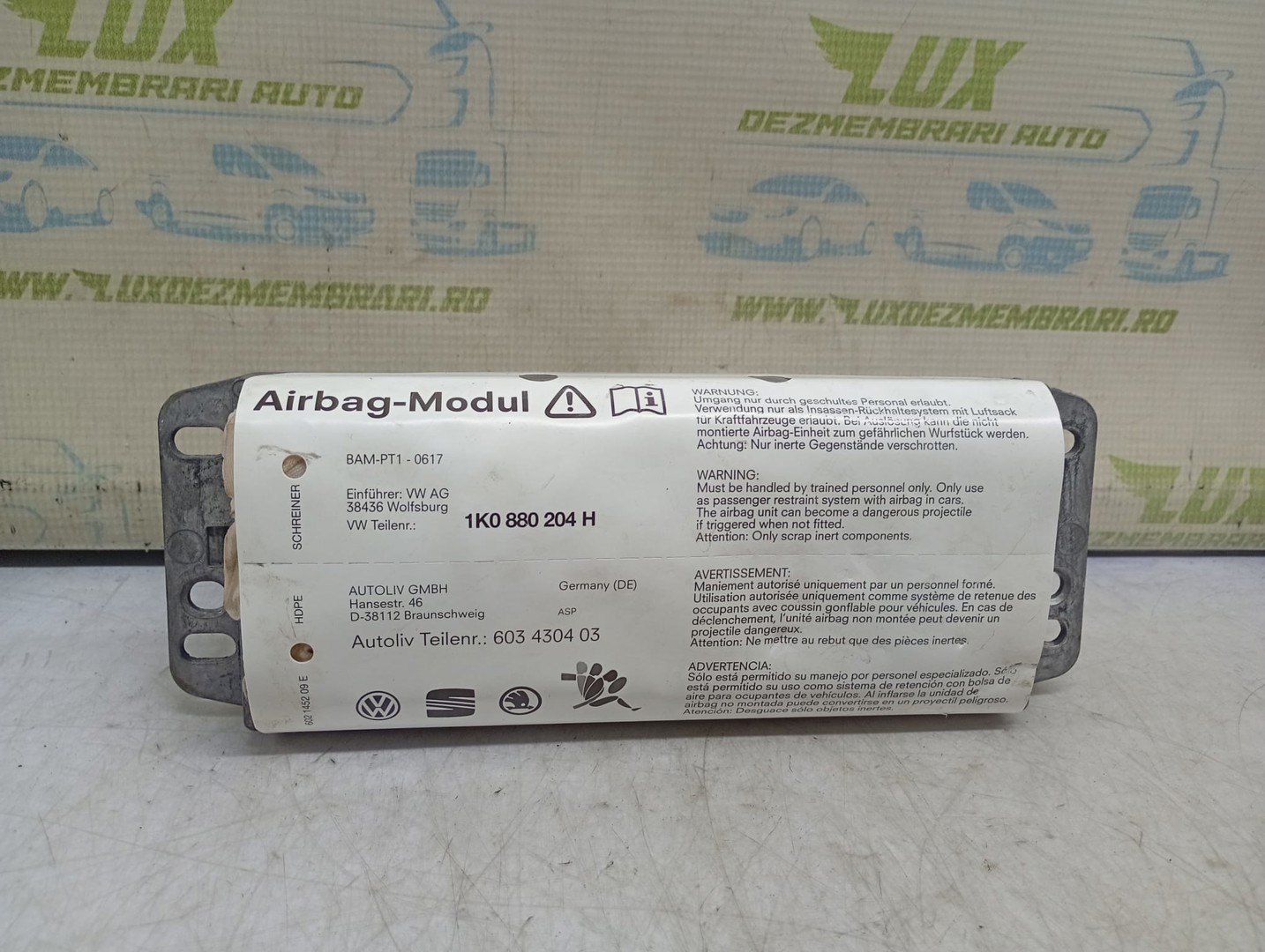 Airbag pasager 1K0880204H Skoda Octavia 2 (2004 - 2008)