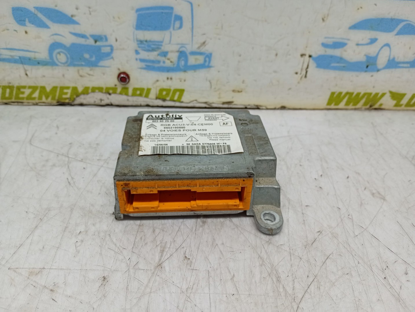 Calculator airbag 9653190880 603602500 Peugeot Partner 1 (facelift) (2002 - 2012)