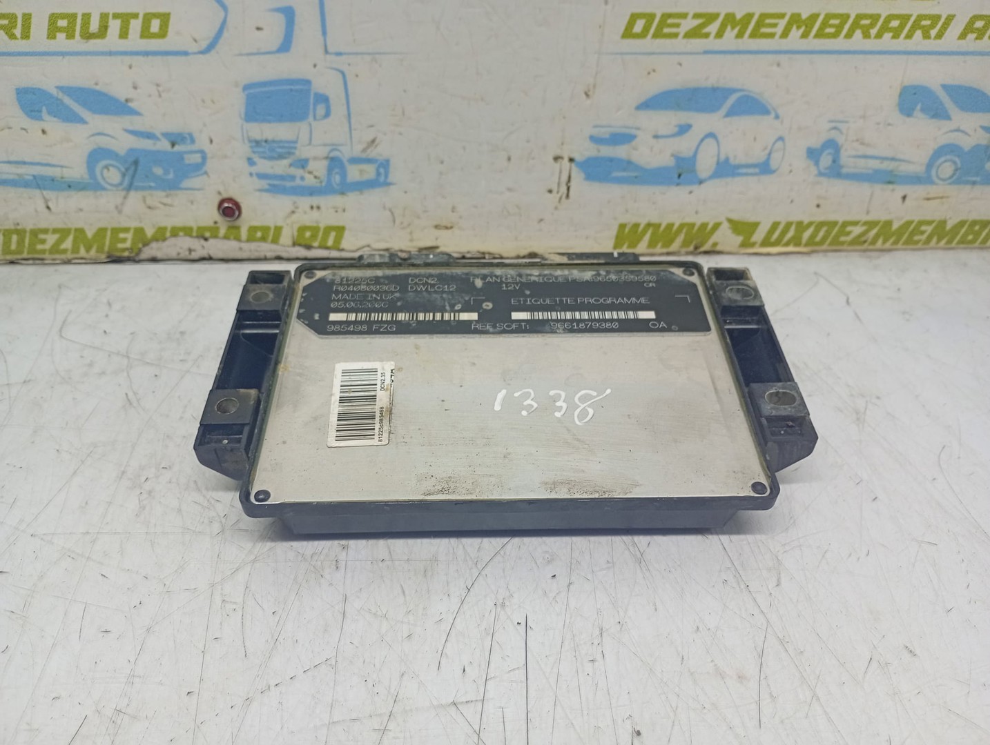 Calculator motor ECU 9650359580 9661879380 Peugeot Partner 1 (facelift) (2002 - 2012)