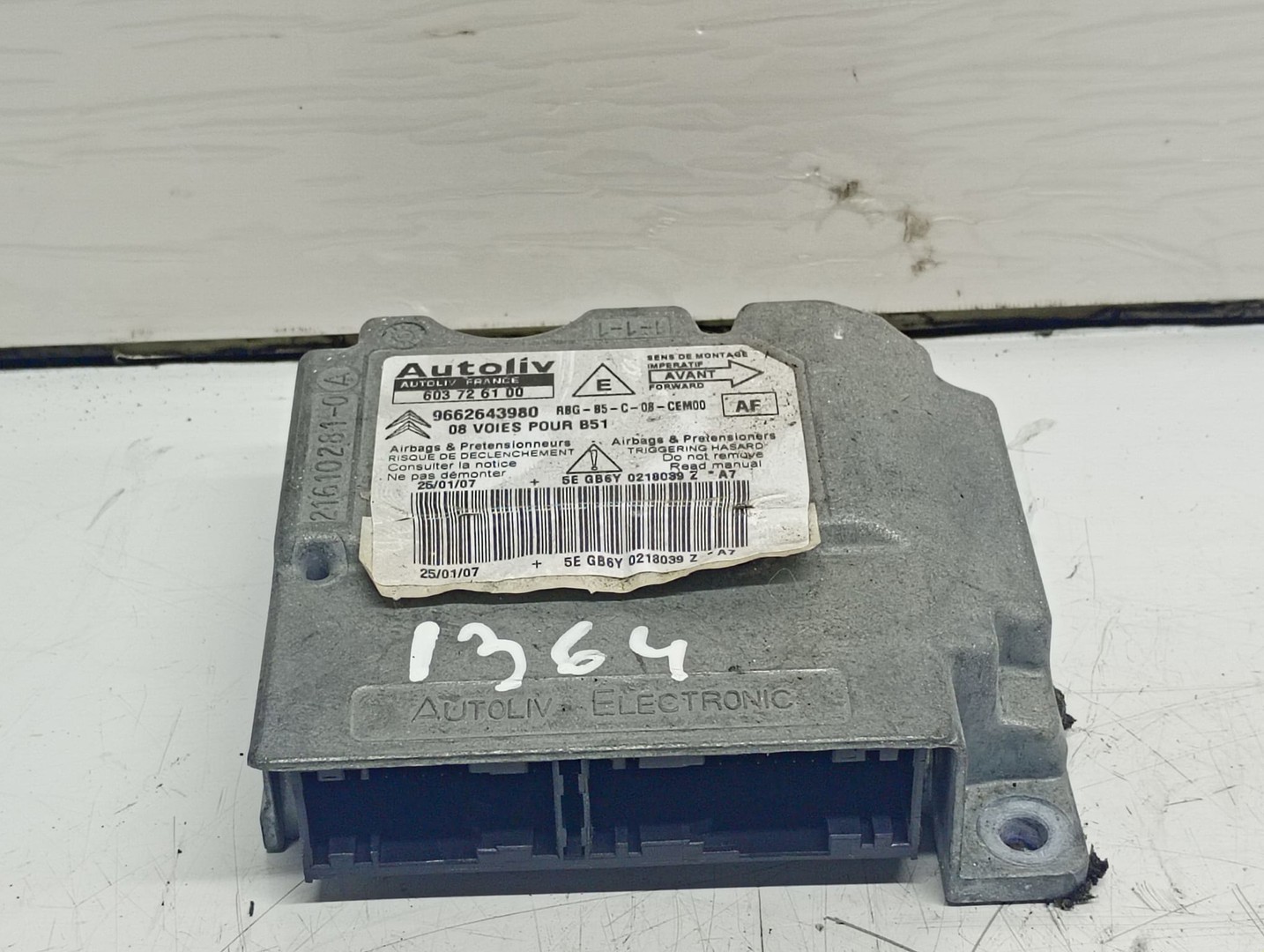 Calculator airbag 9662643980 Citroen C4 1 (2004 - 2008)