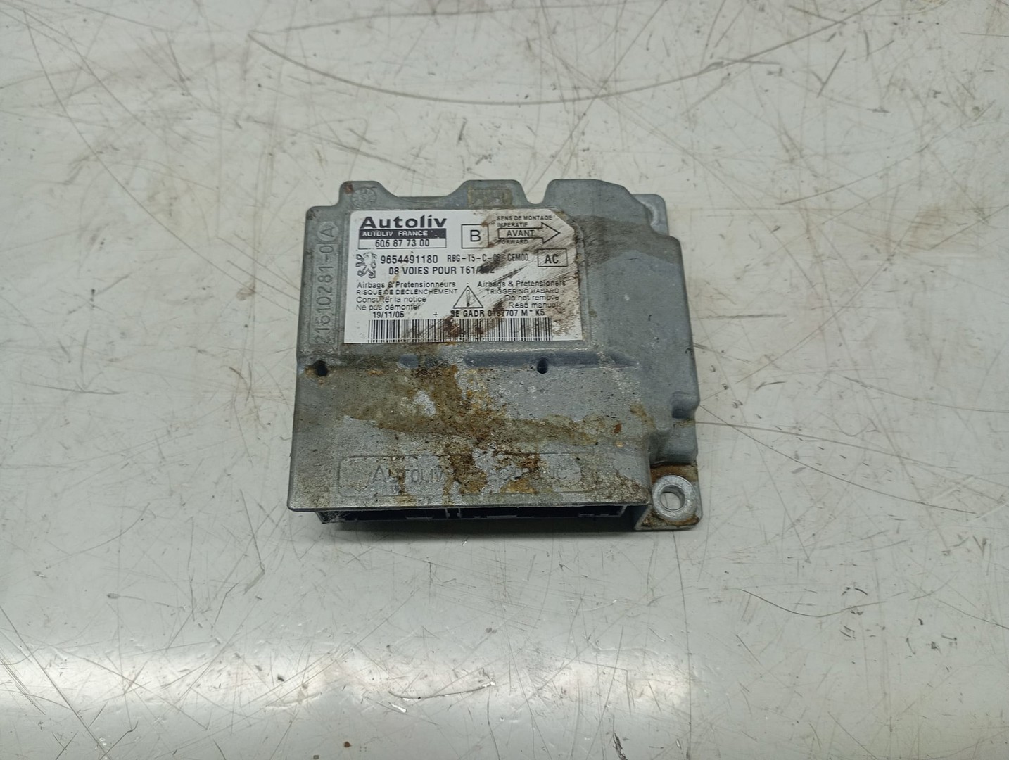 Calculator airbag 9654491180 Peugeot 307 1 (facelift) (2005 - 2008)