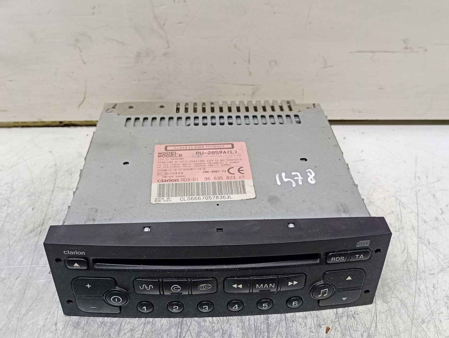 Radio cd 96635823XT Peugeot 206 1 (facelift) (2002 - 2009)