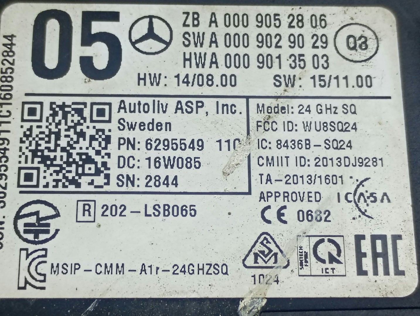 Senzor radar a0009052806 Infiniti Q30 1 (2016 - 2020)