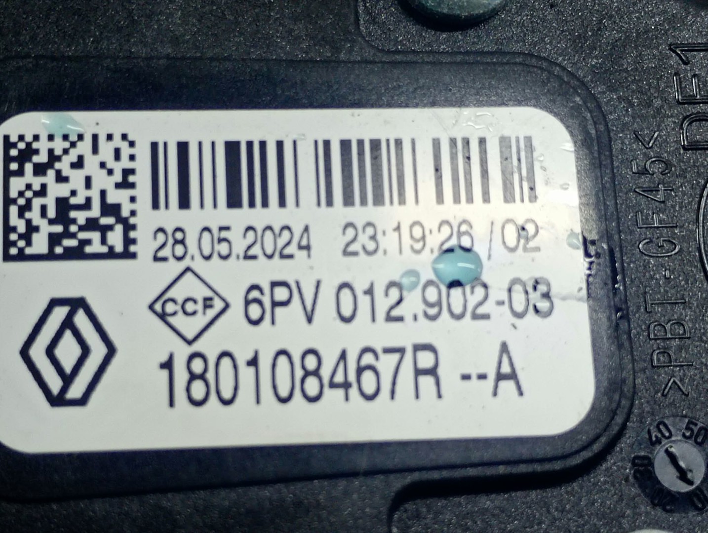 Pedala acceleratie 180108467R 6PV012902 Renault Arkana 1 facelift (2023–2025)